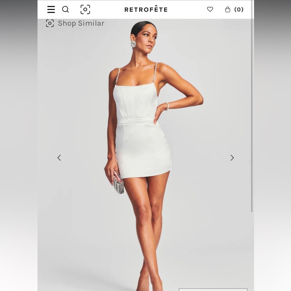 Retrofete White Mini Dress
